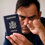 Man Holding Expired Passport